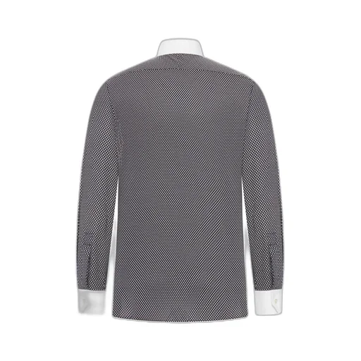 Diamond-Pattern Cotton Shirt