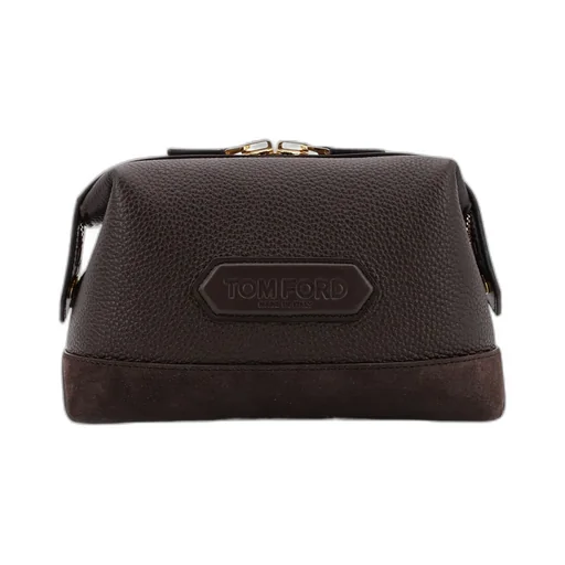 Logo-Patch Zipped Clutch Bag