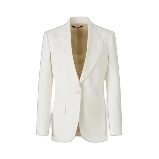 Single-Breasted Twill Blazer