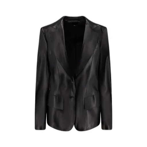 Single-Breasted Leather Jacket