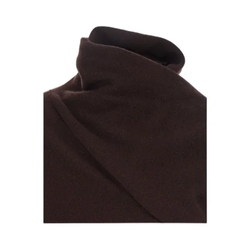 Wrap Collar Knitted Jumper