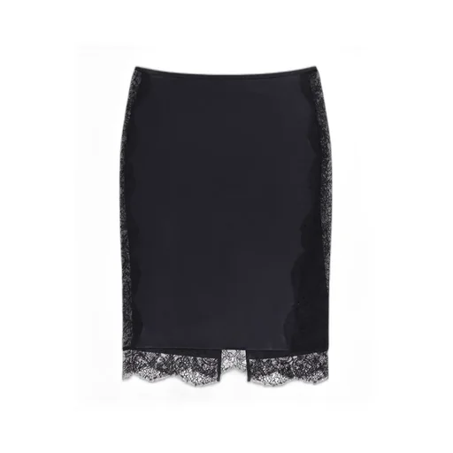 Lace Detailed Zipped Skirt