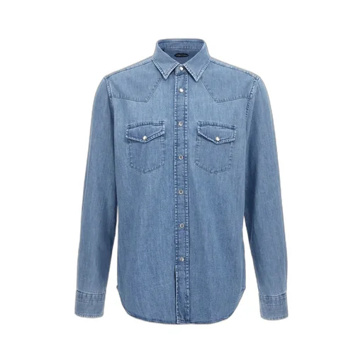 Long-Sleeved Denim Shirt