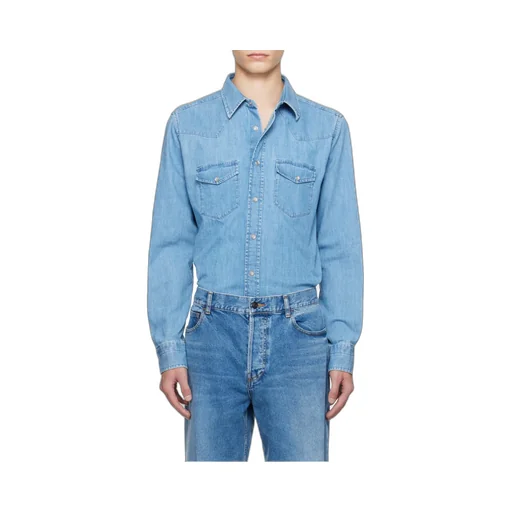 Long-Sleeved Denim Shirt