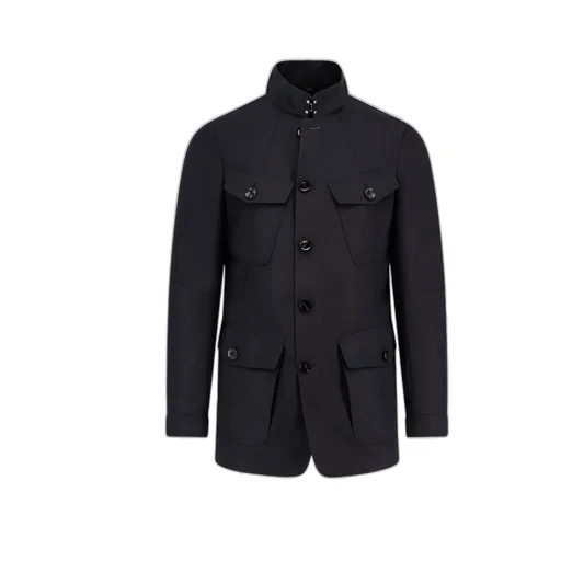 Long-Sleeved Button-Up Jacket
