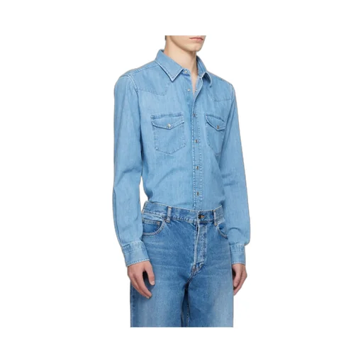Long-Sleeved Denim Shirt