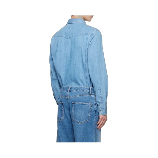 Long-Sleeved Denim Shirt