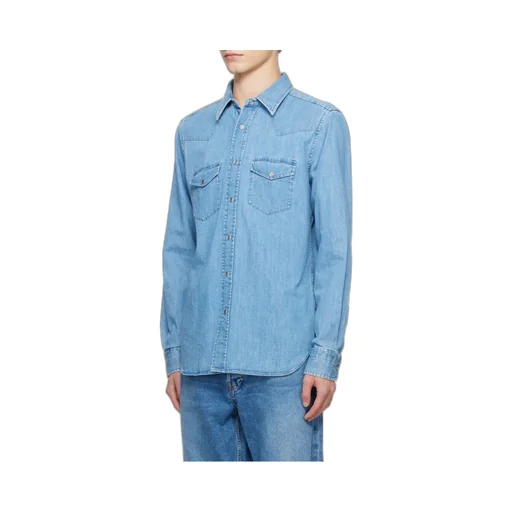 Long-Sleeved Denim Shirt