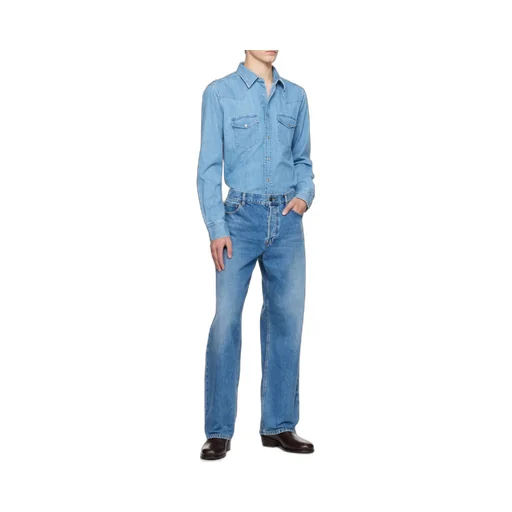 Long-Sleeved Denim Shirt