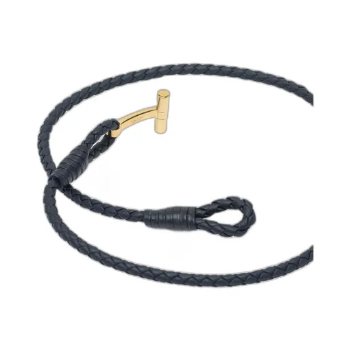 T Plaque Braided Bracelet
