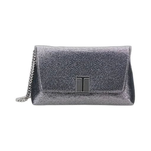 Laminated Hammered-Effect Fabric Mini Bag