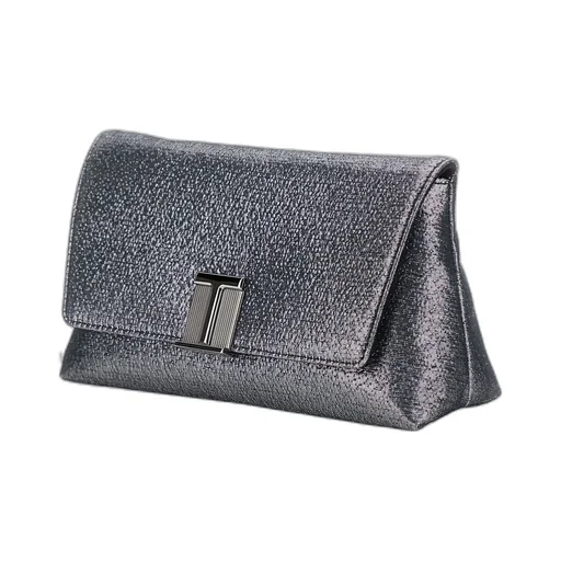 Laminated Hammered-Effect Fabric Mini Bag