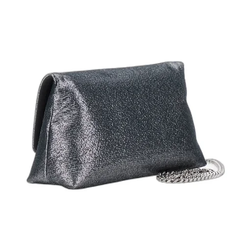 Laminated Hammered-Effect Fabric Mini Bag