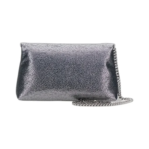 Laminated Hammered-Effect Fabric Mini Bag