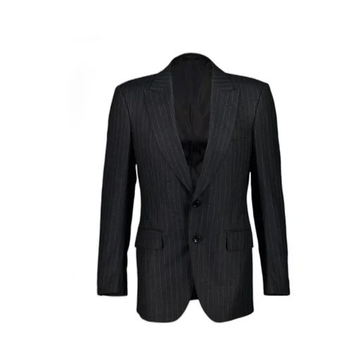Pinstripe Single-Breasted Blazer