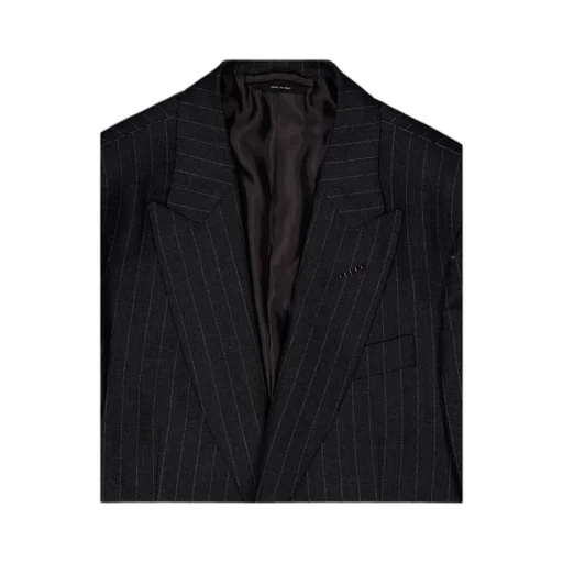 Pinstripe Single-Breasted Blazer