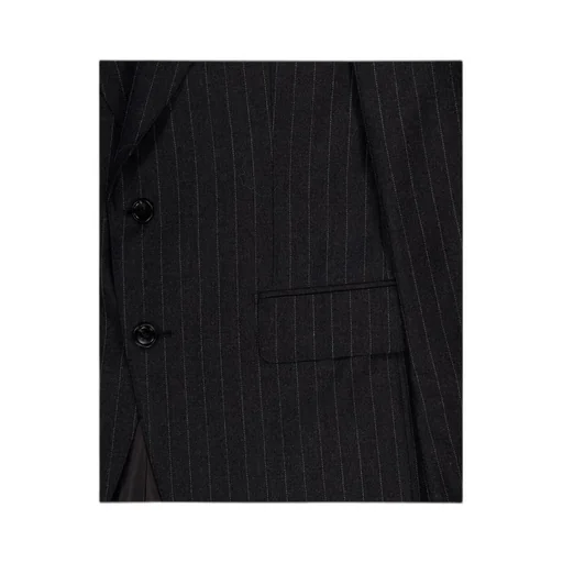 Pinstripe Single-Breasted Blazer