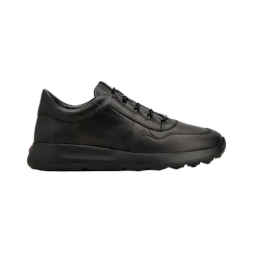 Leather Lace-Up Sneakers