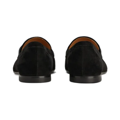 Logo-Plaque Suede Loafers
