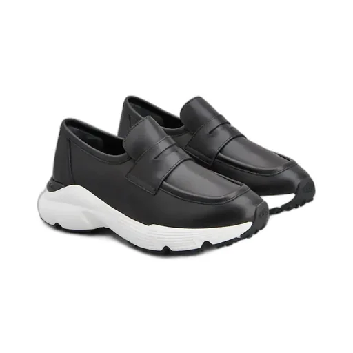 Leather Penny-Slot Sneakers