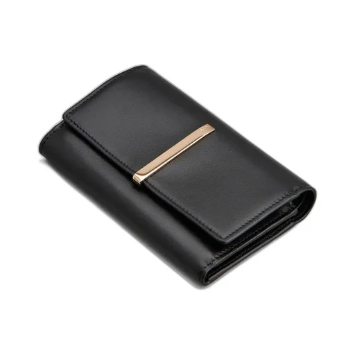 Logo Engraved Tri-Fold Wallet