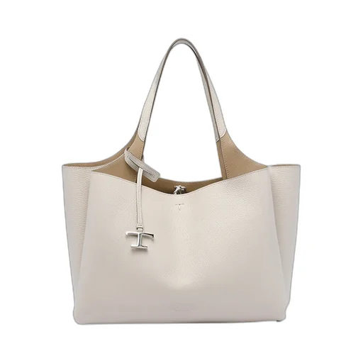 T Timeless Logo Plaque Medium Tote Bag