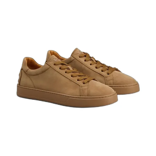 Logo Printed Round Toe Sneakers