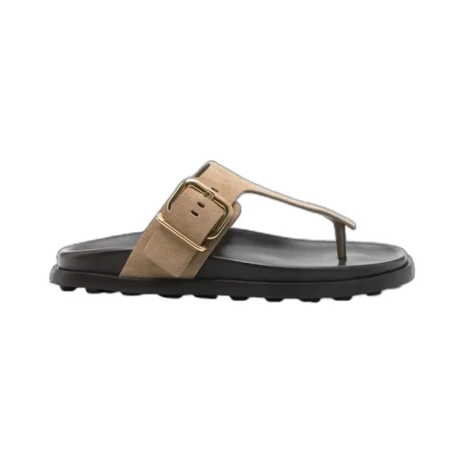 Buckle Detailed Thong Sandals