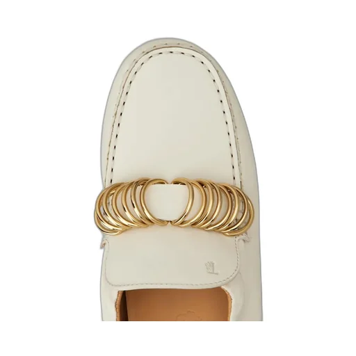 Ring Embellished Slip-On Loafers