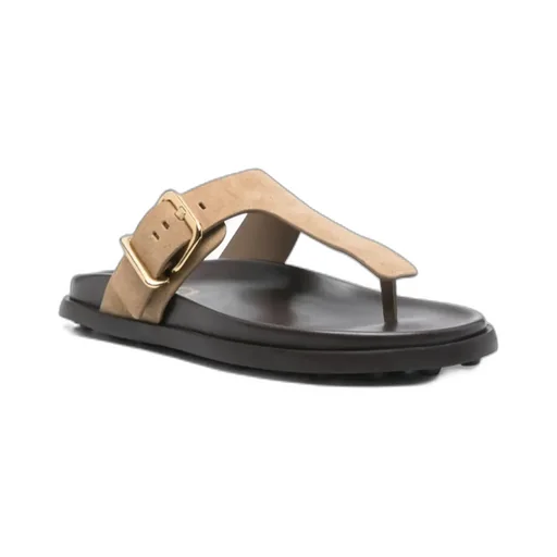 Buckle Detailed Thong Sandals