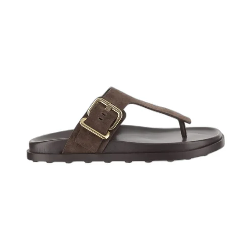Buckle Detailed Thong Sandals