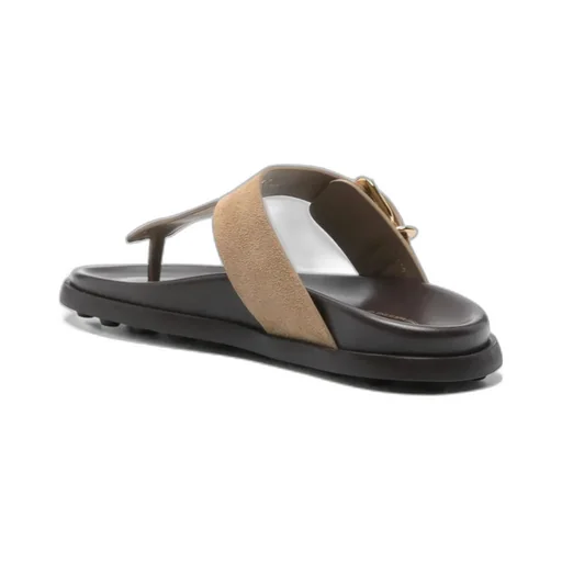 Buckle Detailed Thong Sandals