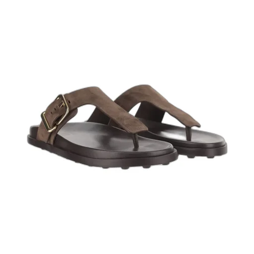 Buckle Detailed Thong Sandals