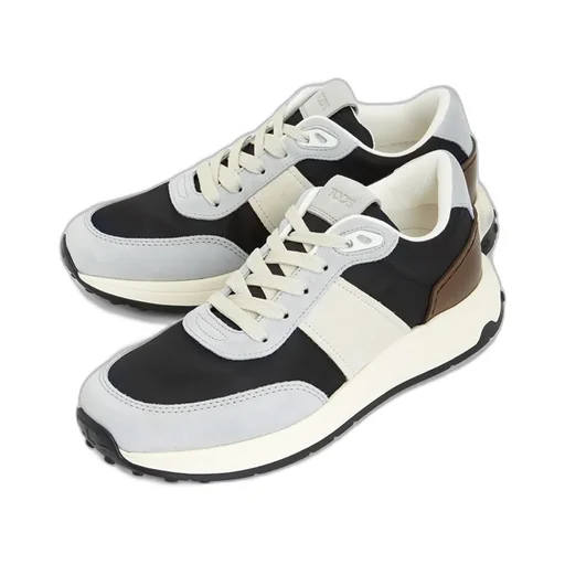 Suede-Panelled Sneakers