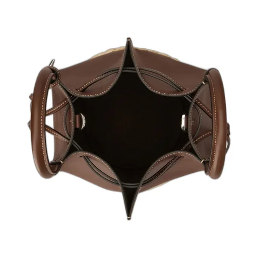Logo Embossed Panelled Bucket Bag
