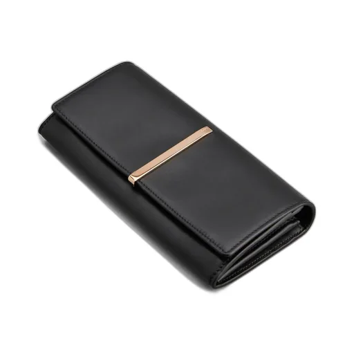 Engraved-Logo Leather Wallet
