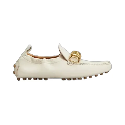 Ring Embellished Slip-On Loafers