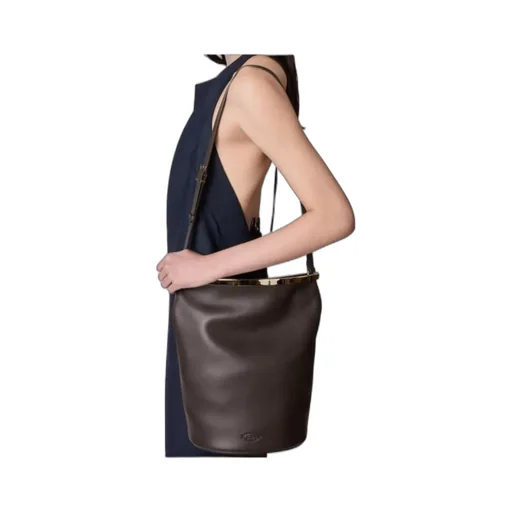 Logo Embossed Bucket Bag