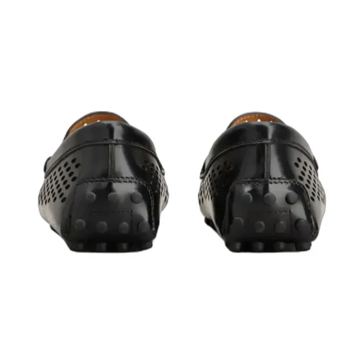 Logo Engraved Perforated Loafers