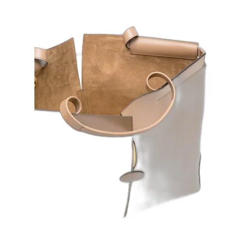 Slit-Detailed Top Handle Bag