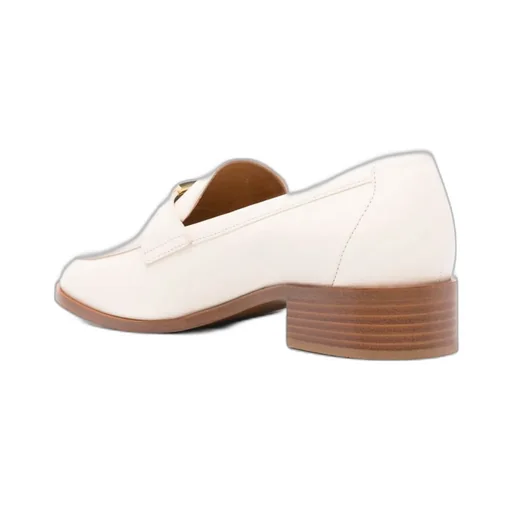 T-Logo Plaque Round Toe Loafers