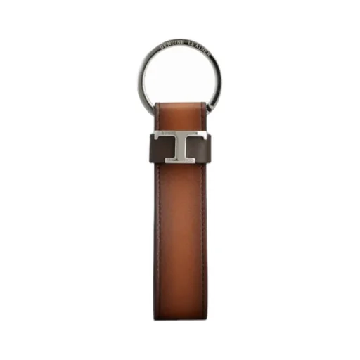 T Leather Keychain