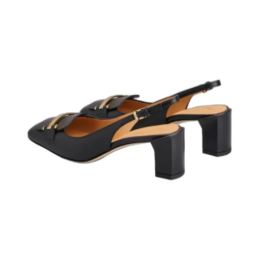 Logo Engraved Slingback Pumps