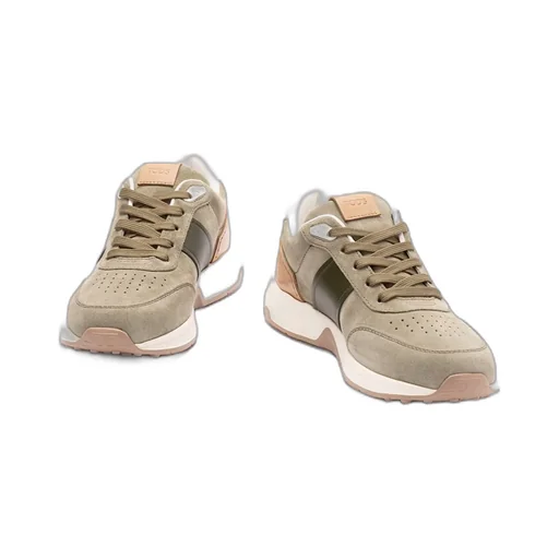 Panelled Lace-Up Sneakers