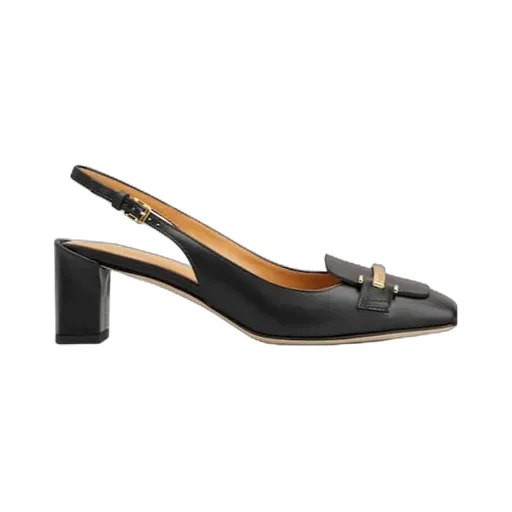 Logo Engraved Slingback Pumps