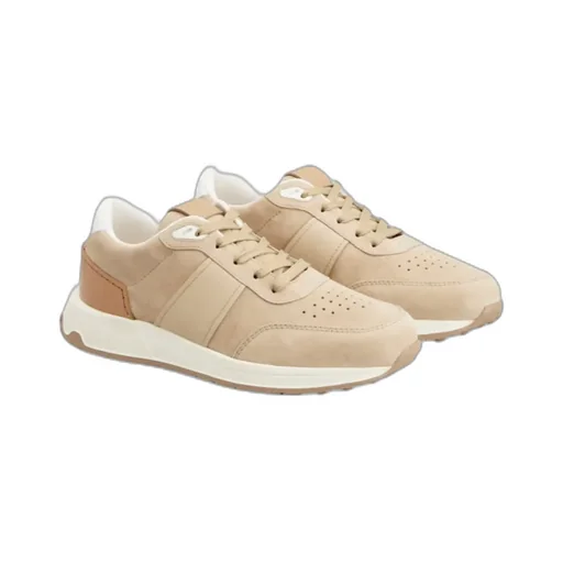 Panelled Lace-Up Sneakers