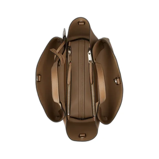 Logo Plaque Top Handle Bag