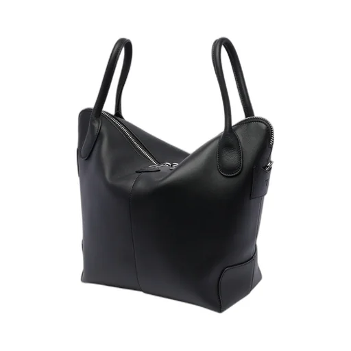 Zipped Medium Top Handle Bag