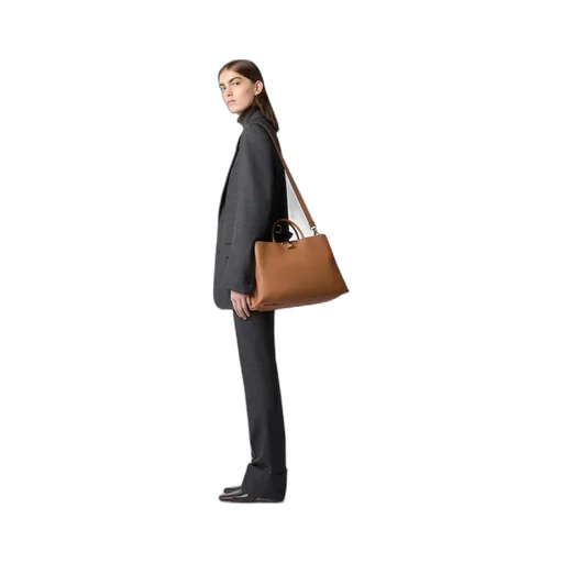 T Timeless Logo Plaque Medium Tote Bag