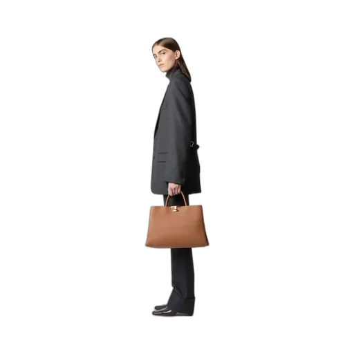 T Timeless Logo Plaque Medium Tote Bag